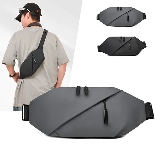 Men's Minimalist Crossbody Chest Bag – Sports Waist & Shoulder Pack