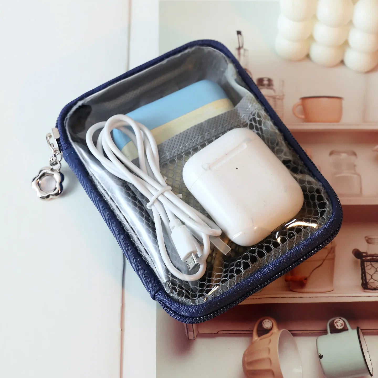 Clear Cosmetic Pouch – Mini Travel Makeup & Accessories Organizer