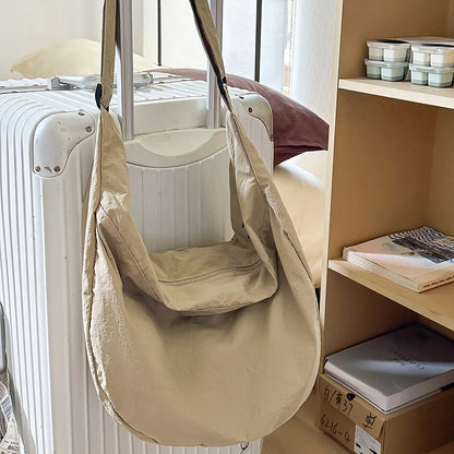 Large Capacity Nylon Crossbody Shoulder Bag – Casual Women's Hobo Tote