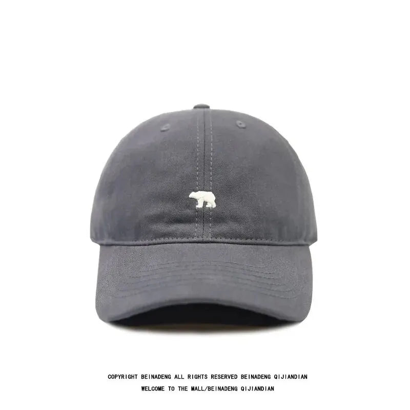 Polar Bear Embroidery Baseball Cap – Unisex Cotton Hat