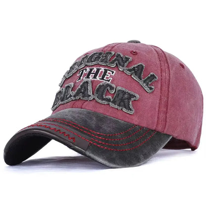 Unisex Vintage Baseball Cap Cotton Hats Men Women Casual 3d Black Letter Embroidery Outdoor Sports