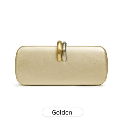 Double Ring Buckle Evening Clutch Bag for Women