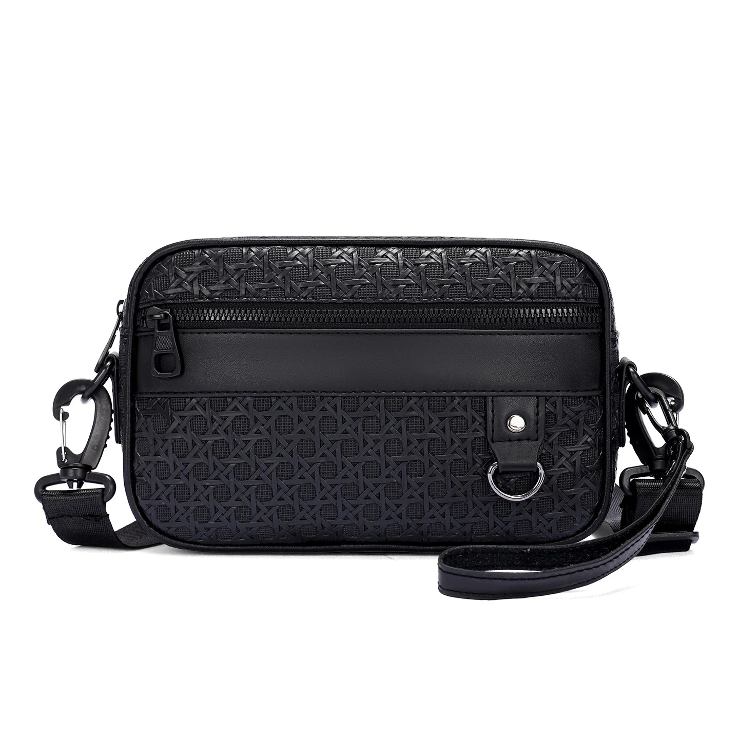 Men's PU Leather Crossbody Bag – Business Shoulder Bag for Work & Travel