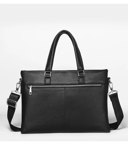 Genuine Leather Men's Briefcase Bag – 13 Inch Laptop Messenger
