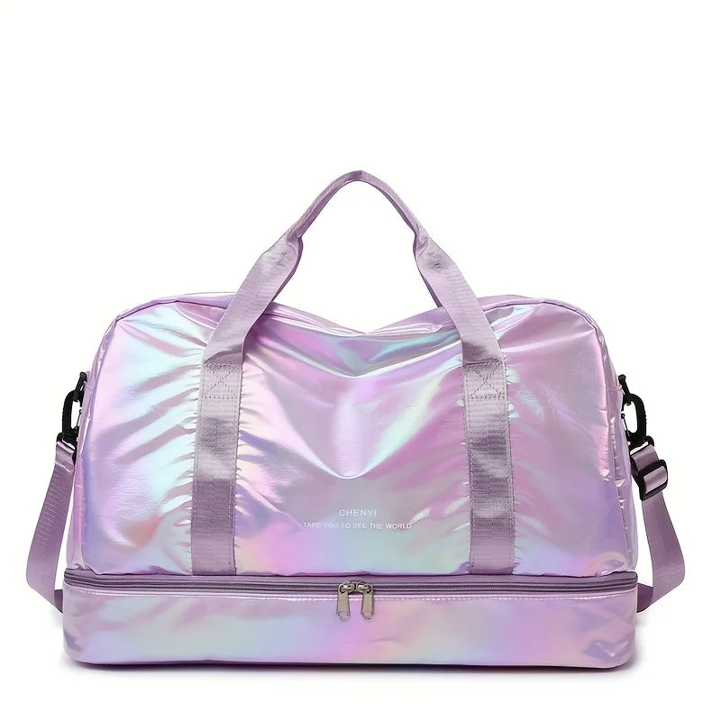 Holographic Duffle Bag – Large Capacity Weekender & Gym Bag