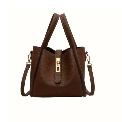 Crossbody Bag - Retro Solid Color Multifunctional Handbag