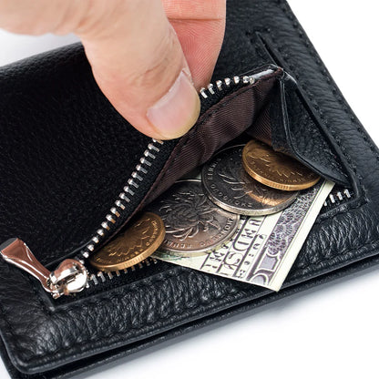 Slim Bifold Wallet – Unisex Short Wallet with Card Holder