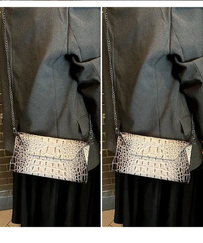 Crocodile Pattern Genuine Leather Women's Long Clutch Wallet