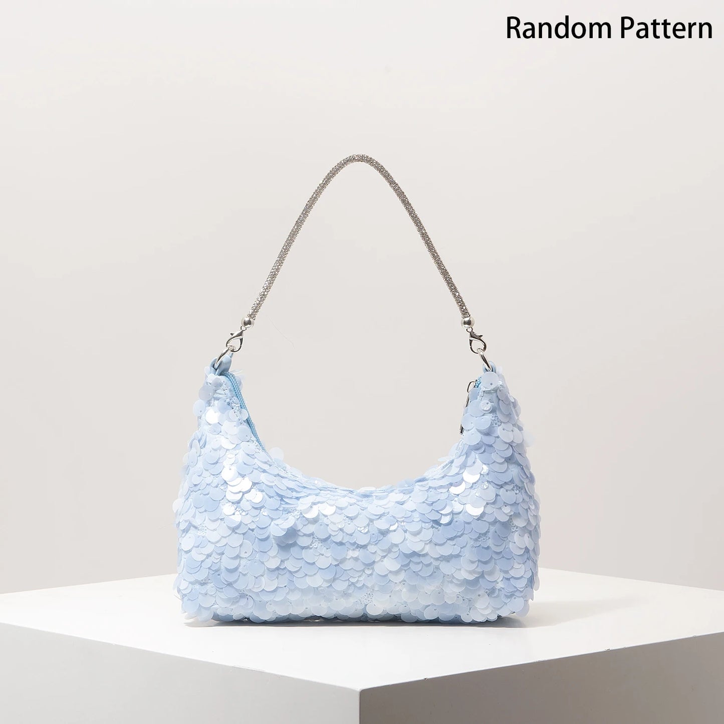 Sequin Shoulder Bag – Glitter Hobo Purse for Bridal, Prom & Wedding