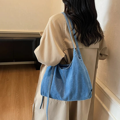 Denim Women's Crossbody Shoulder Bag – Large Capacity