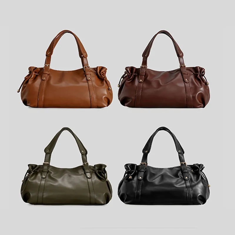 Boston Handbag - Large Capacity Soft Leather Shoulder Bag for Women
