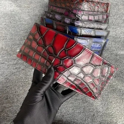 Men's Crocodile Leather Wallet – Luxury Short Organizer