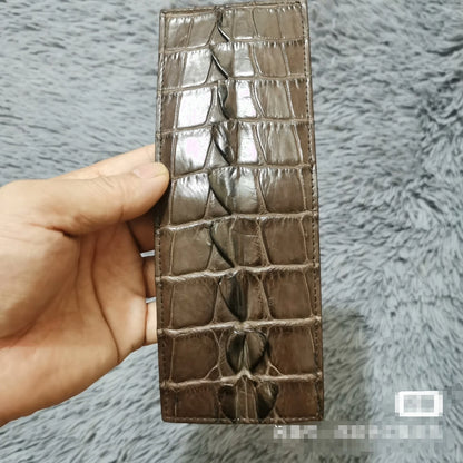 Crocodile Leather Card Holder Wallet for Men – Slim & Stylish