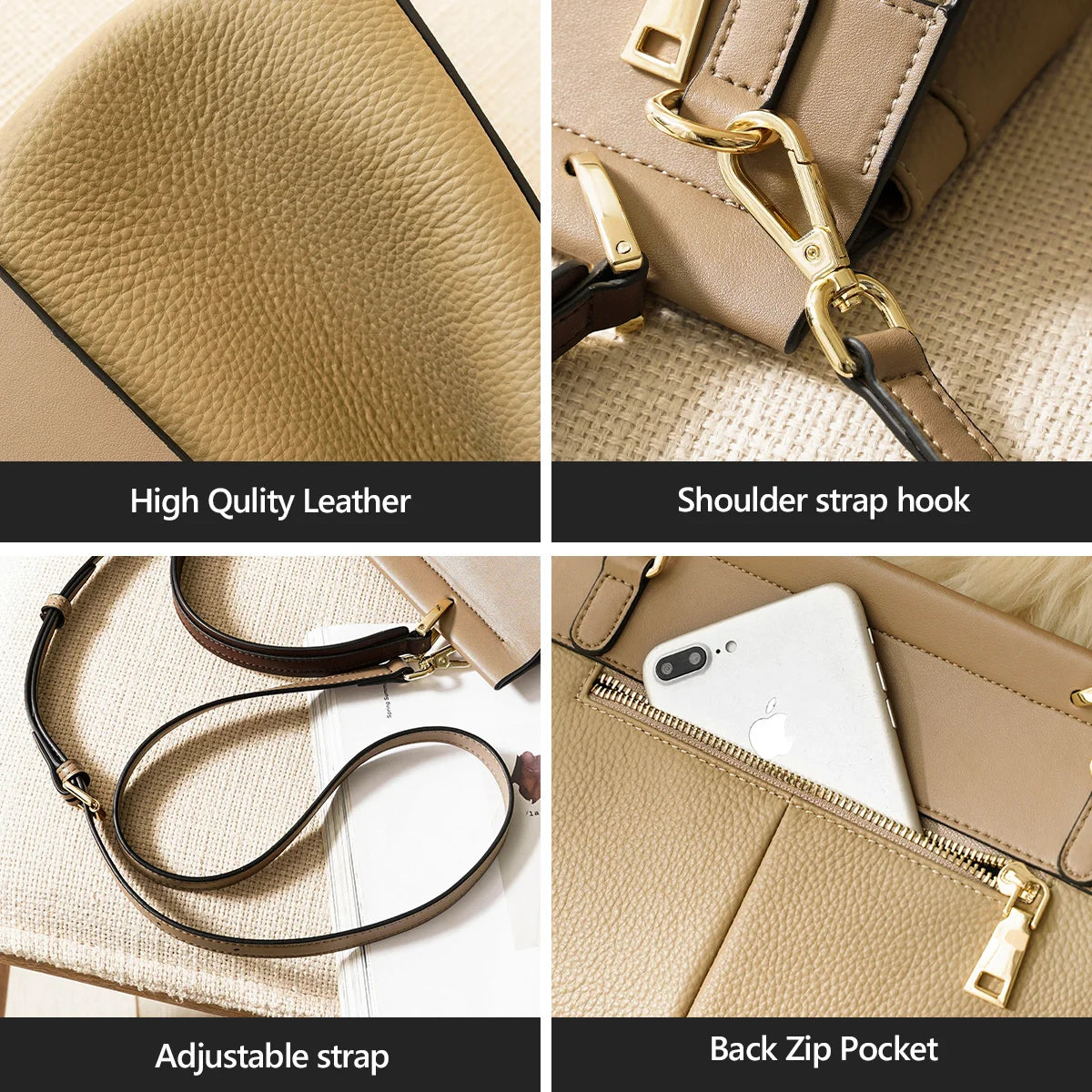 Spring Summer Lady S Bag Cow Leather Retro Female Shoulder Large Capacity Flap Purse Luxury Office