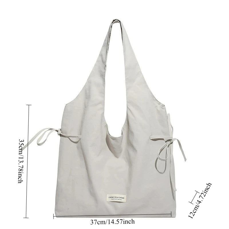 Large Capacity Tote Shoulder Bag – Casual Nylon Handbag for Women