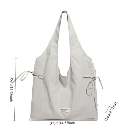 Large Capacity Tote Shoulder Bag – Casual Nylon Handbag for Women