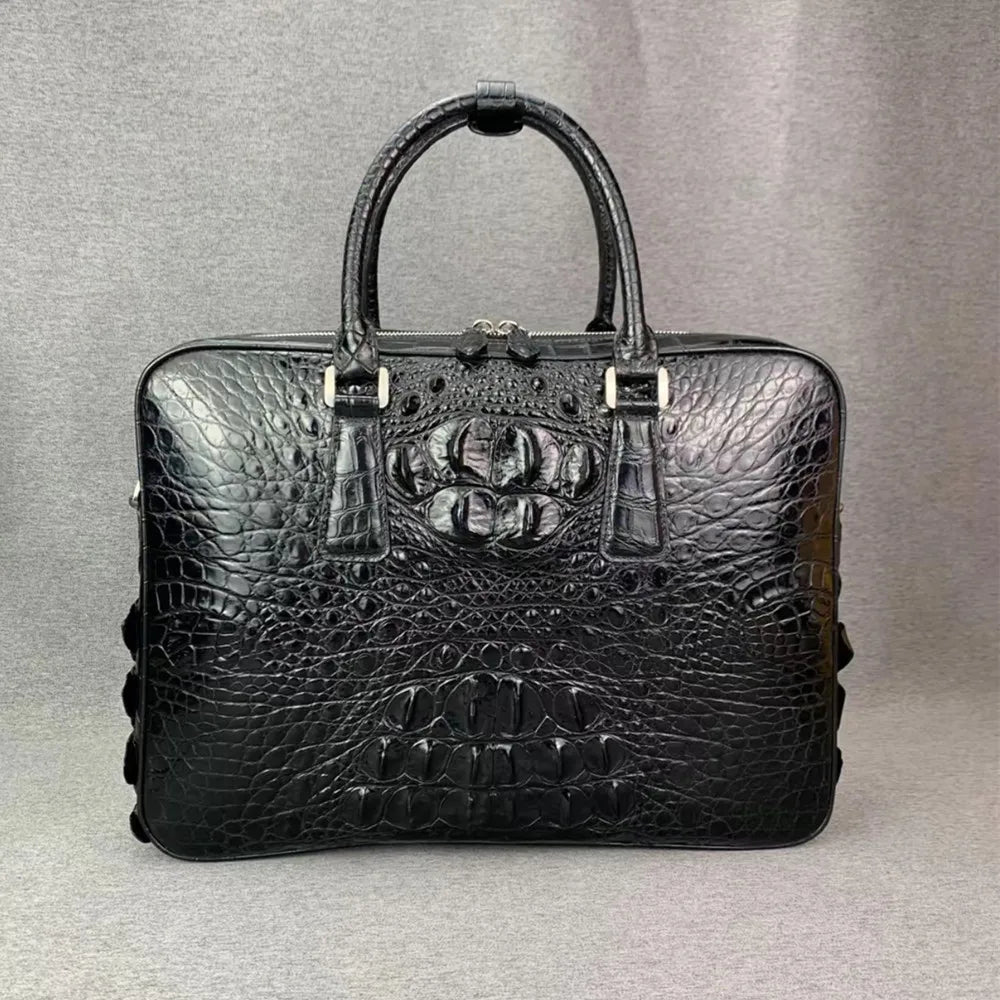 Genuine Crocodile Leather Men's Briefcase & Laptop Bag