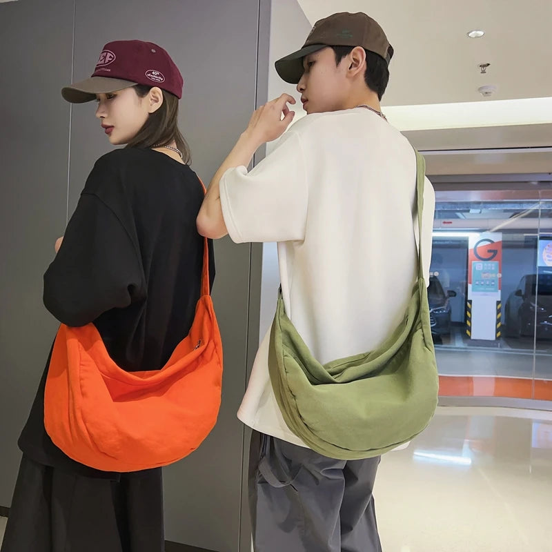 Large Canvas Crossbody Bag for Women – Casual Hobo Messenger