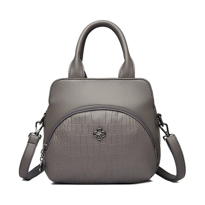 PU Leather Top Handle Handbag – Women's Large Crossbody Shoulder Bag