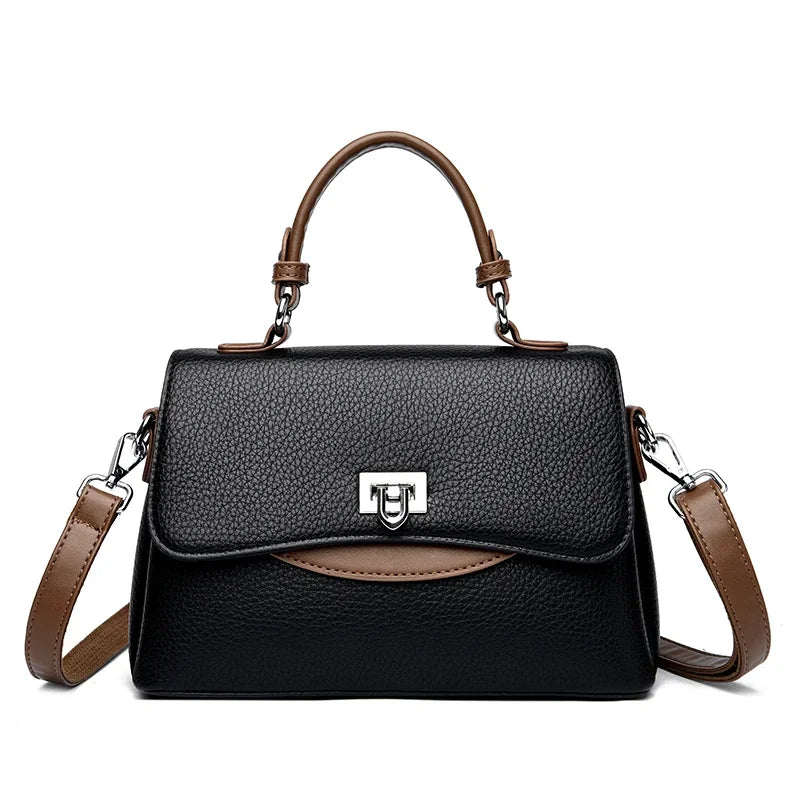 Women's Leather Crossbody Bag – Large Capacity Shoulder Handbag