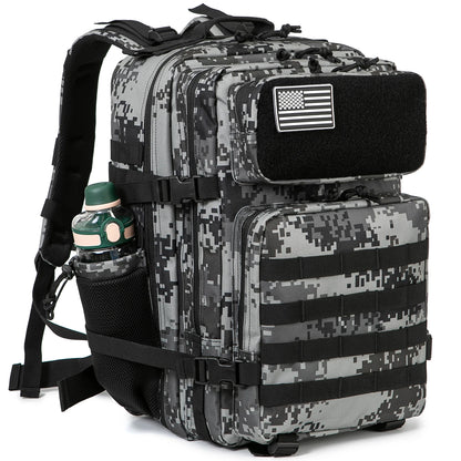 45L Tactical Backpack with Bottle Holder – MOLLE Rucksack for Men