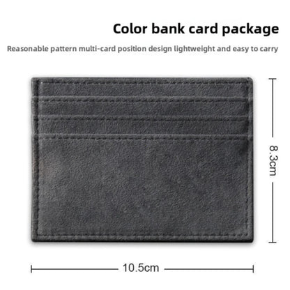 Slim Suede Leather Card Holder Wallet for Men