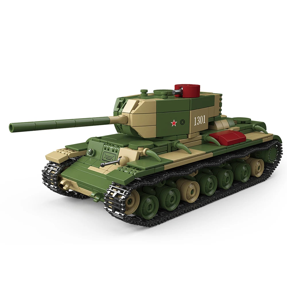 Soviet KV-220 Heavy Tank WWII Military Building Blocks Set