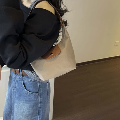 Slouchy Dumpling Shoulder Bag Women Retro Nylon Underarm Bag