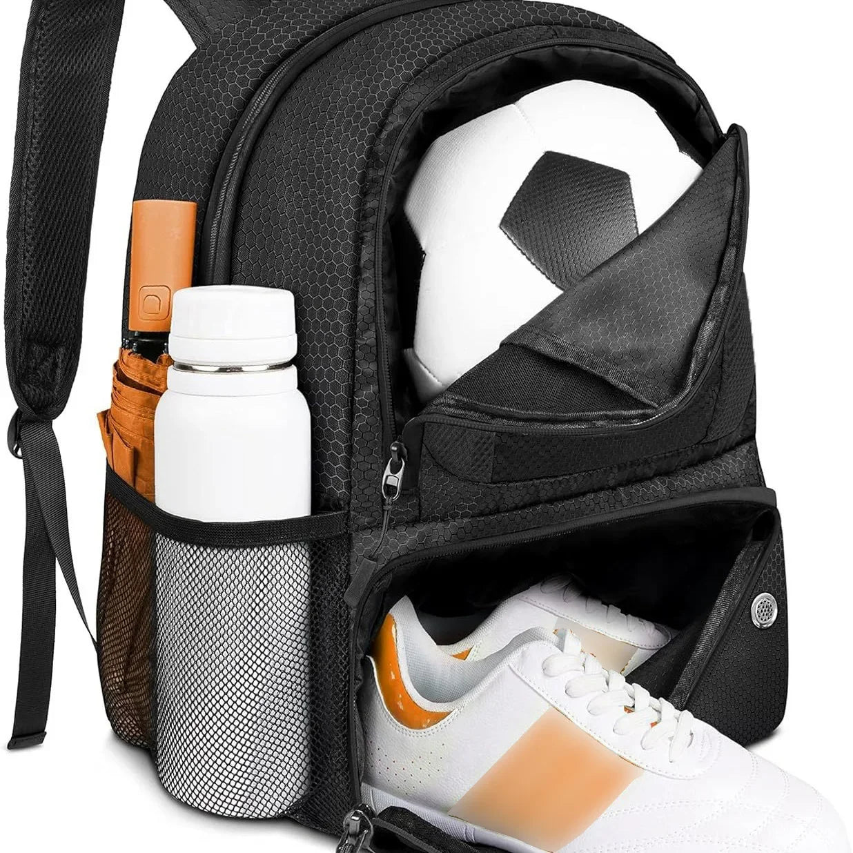 Sports Backpack with Ball & Shoe Compartment – Large Capacity for Soccer, Basketball & Football