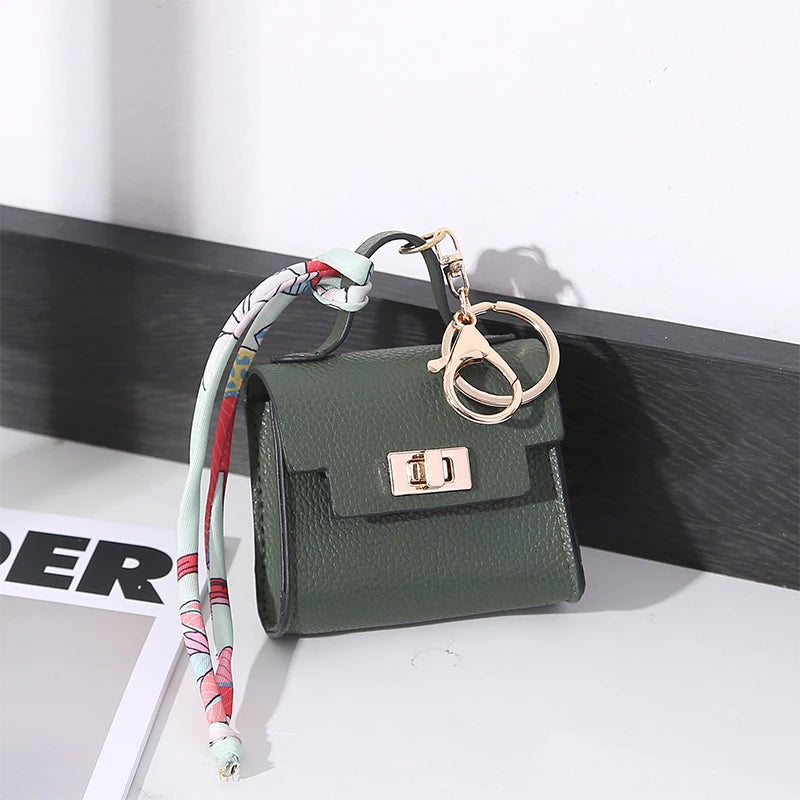 Mini Coin Purse Keychain – Luxury Leather Bag Charm Wallet