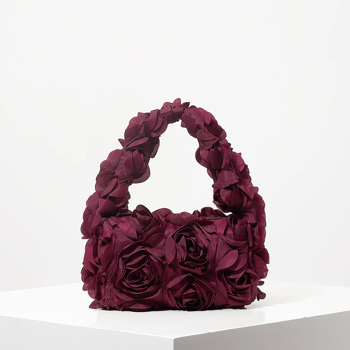 Wedding Party Dinner Bag Elegant Rose Handbag Sweet Cute Small Square Bag