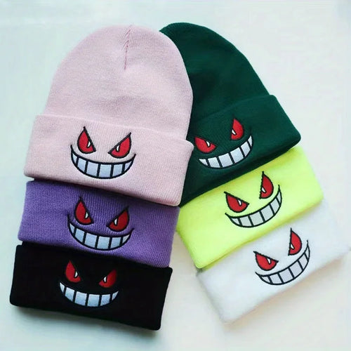 Embroidered Winter Beanie – Warm Unisex Hip Hop Ski Hat