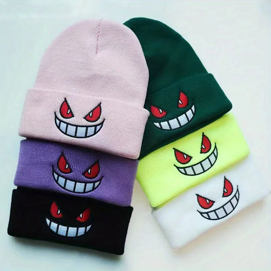 Embroidered Winter Beanie – Warm Unisex Hip Hop Ski Hat