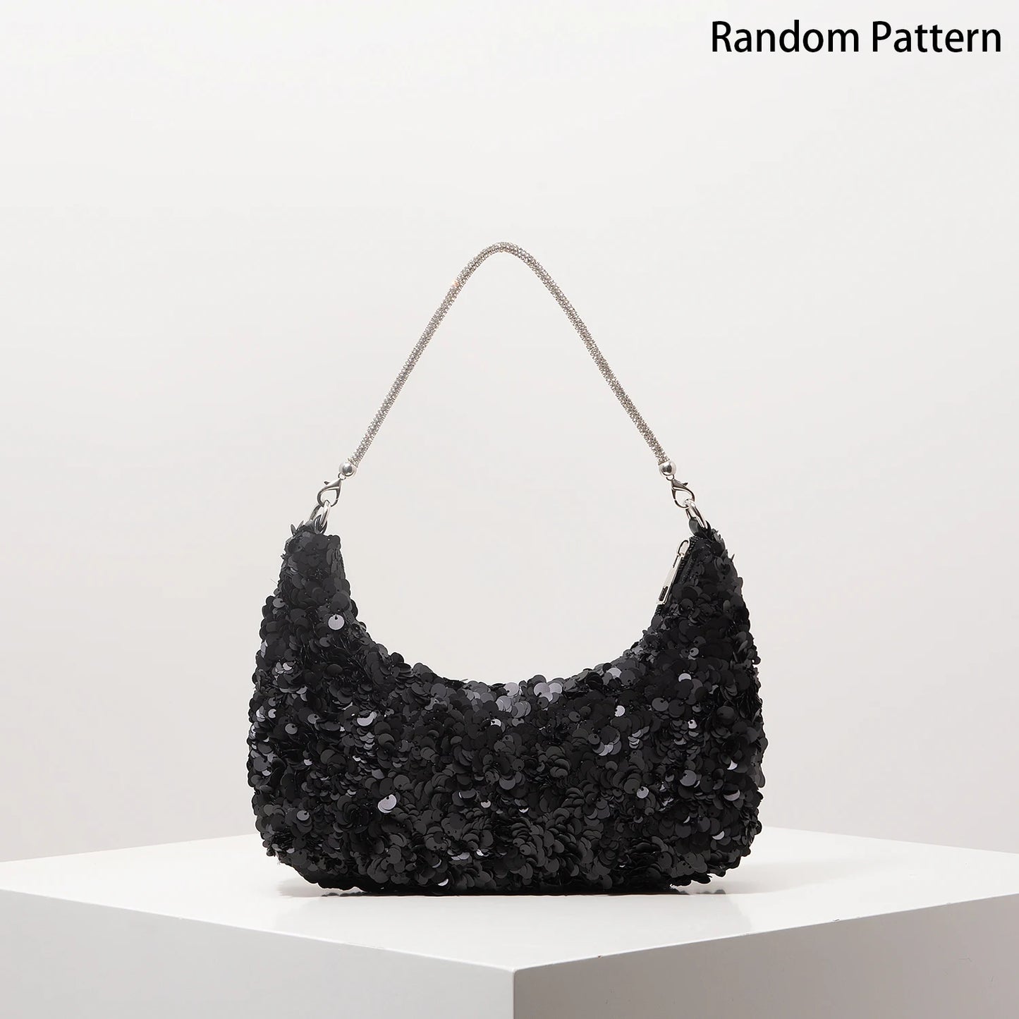 Sequin Shoulder Bag – Glitter Hobo Purse for Bridal, Prom & Wedding