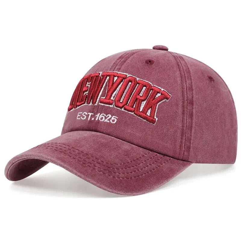 Vintage Washed Baseball Cap – City Embroidery Unisex Dad Hat