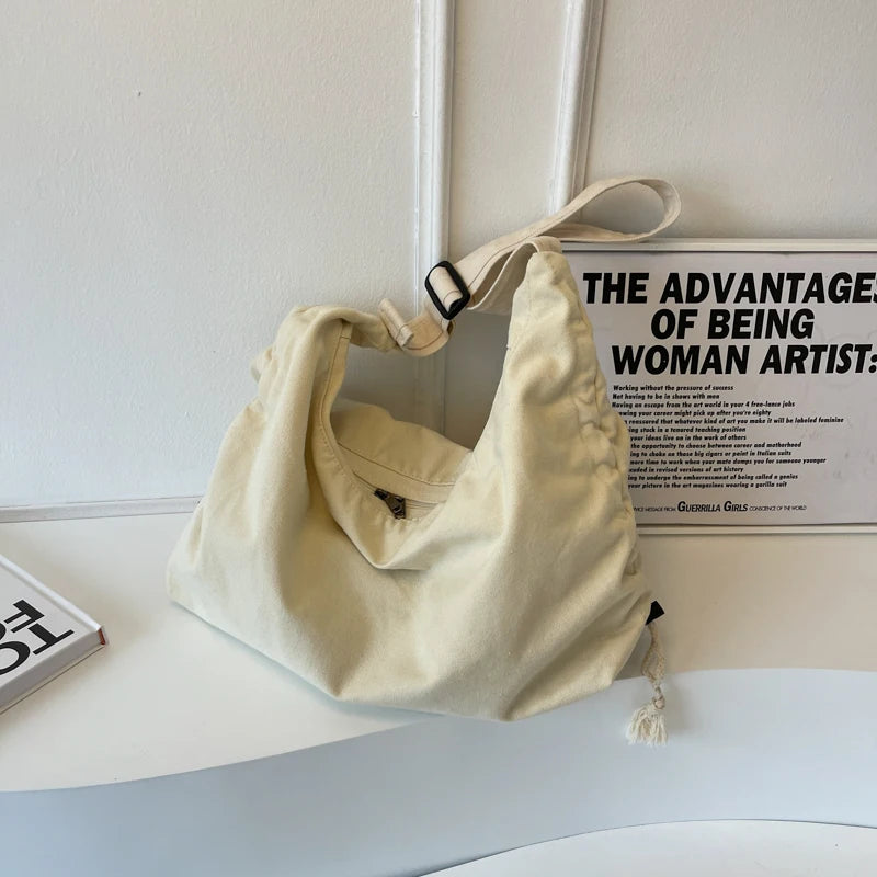 Large Capacity Canvas Shoulder Bag for Women