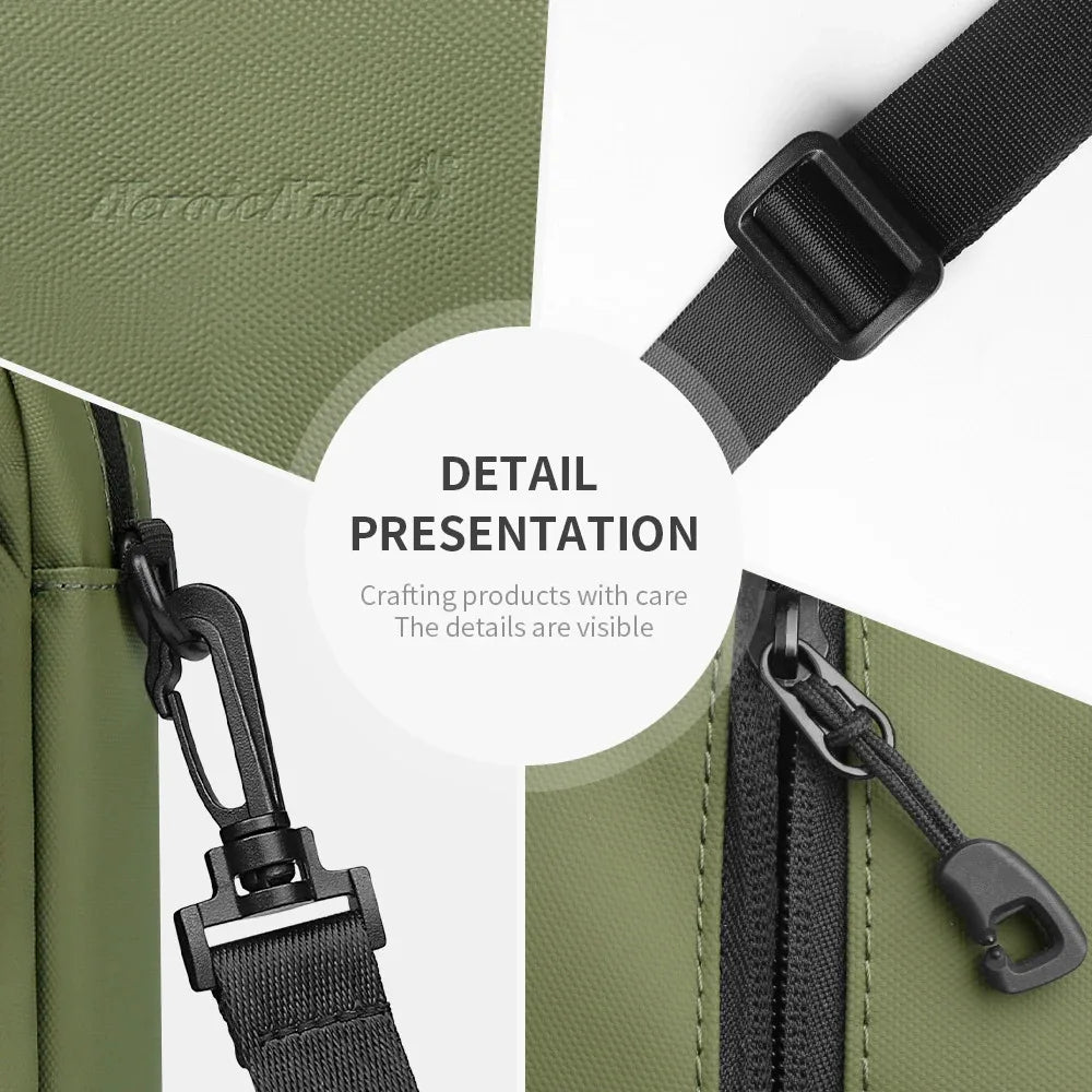 Waterproof Crossbody Bag for Men – Lightweight Shoulder Messenger Bag with Phone Pouch