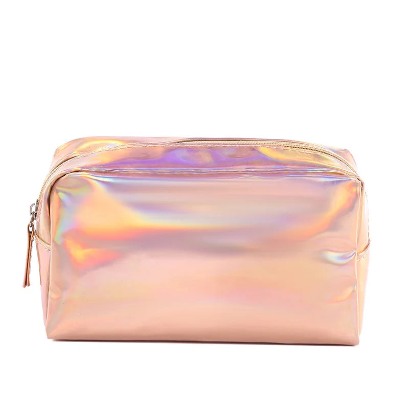 Holographic Laser Makeup Bag – Travel Cosmetic Organizer Pouch