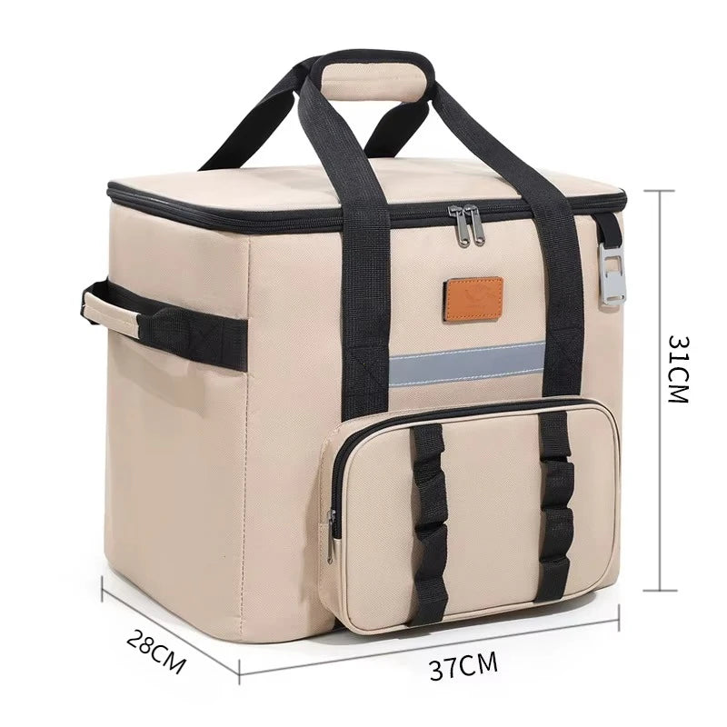 32L Large Insulated Cooler Bag – Leakproof Thermal Tote for Picnic