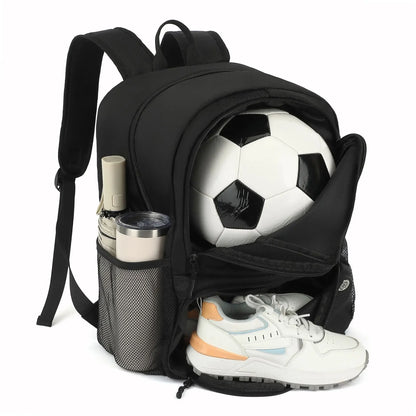 Sports Backpack with Ball & Shoe Compartment – Large Capacity for Soccer, Basketball & Football