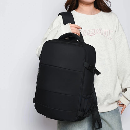 Travel Backpack Set – Carry-On Rucksack with Shoe Compartment & Matching Handbag