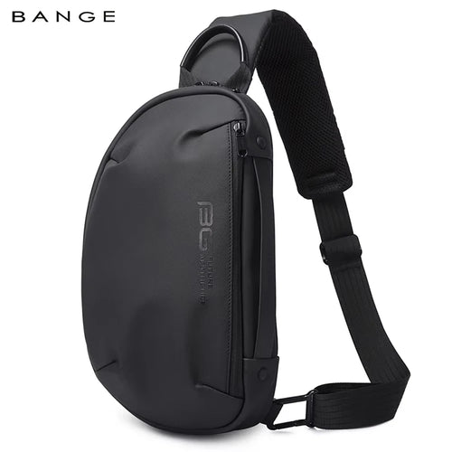 Waterproof Sling Chest Bag for Men with USB Charging Port