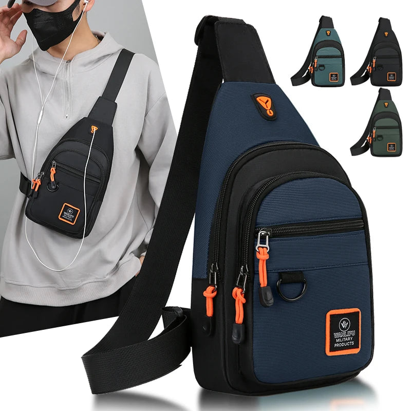 Men's Lightweight Sling Chest Bag Casual Crossbody Pack