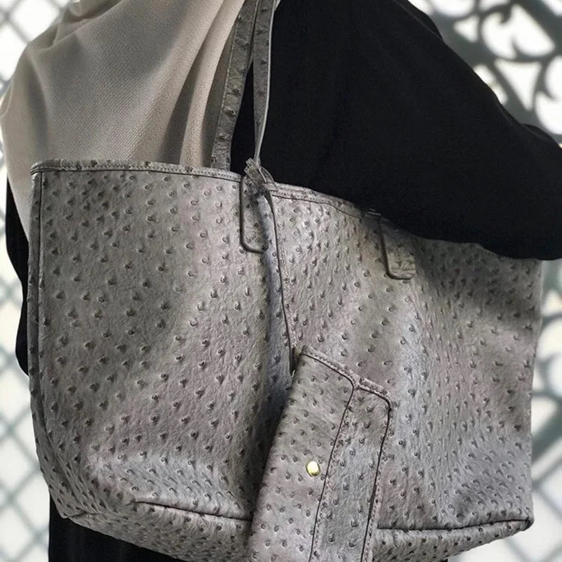 Large Capacity Women's Tote Bag – Exotic Texture Shoulder Handbag