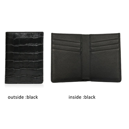 Custom Monogram Luxury Leather Wallet – Crocodile Pattern RFID Blocking