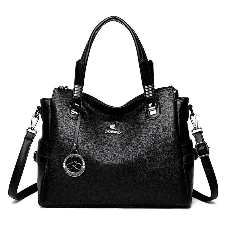 Leather Tote Shoulder Bag for Women – Large Crossbody Handbag