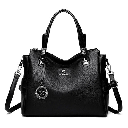 Leather Tote Shoulder Bag for Women – Large Crossbody Handbag