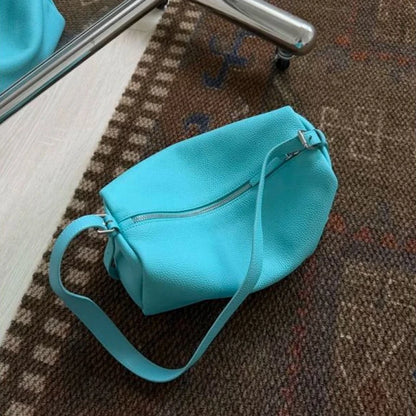 Minimalist Lychee Pattern Square Pillow Bag for Women – Korean Shoulder Bag