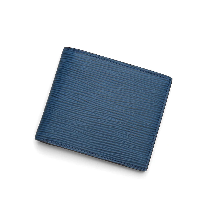Epi Leather Bifold Wallet for Men – Hiram Beron Custom Name