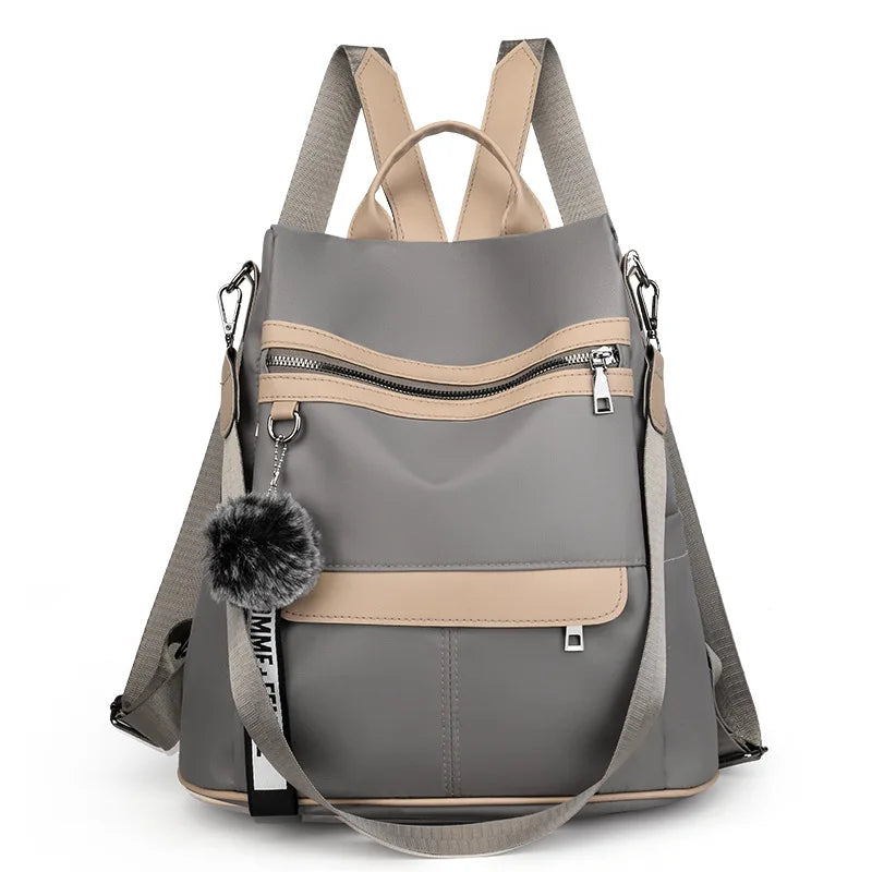 Anti-Theft Backpack for Women Waterproof Oxford School Travel Bag